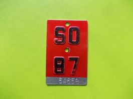 Velonummer / Fahrradnummer SO 87