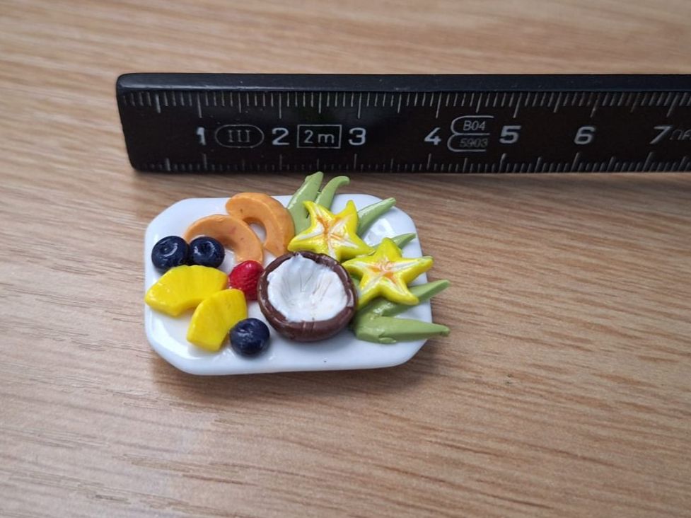 Puppenhäuser & -möbel: Früchteplatte Handgemacht – Neu (gemäss Beschreibung) aus Zürich von HandmadeTinyFood 1