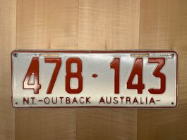 Nummernschild, N.T. - OUTBACK AUSTRALIA