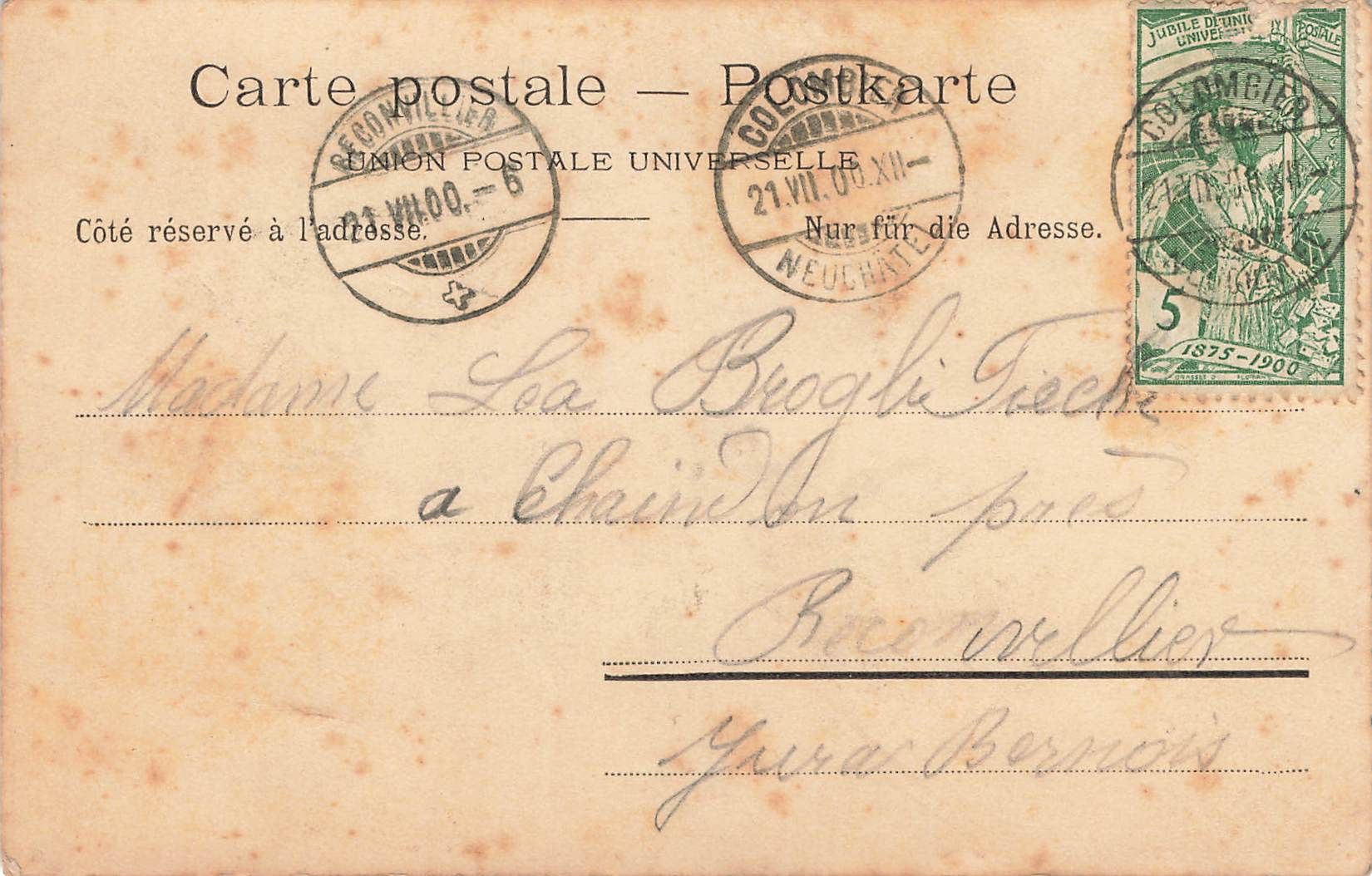 Cartoline postali: Colombier Milvignes NE Schweizer Militär – Usato da Biasca venduto da Blenio71 1