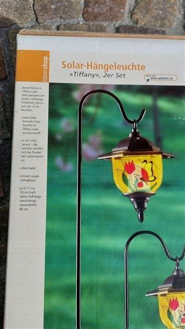 Lampade: 4 Solar-Hängeleuchten "Tiffany" – Nuovo e nell'imballaggio originale da Oberrohrdorf venduto da Heinzwu 2
