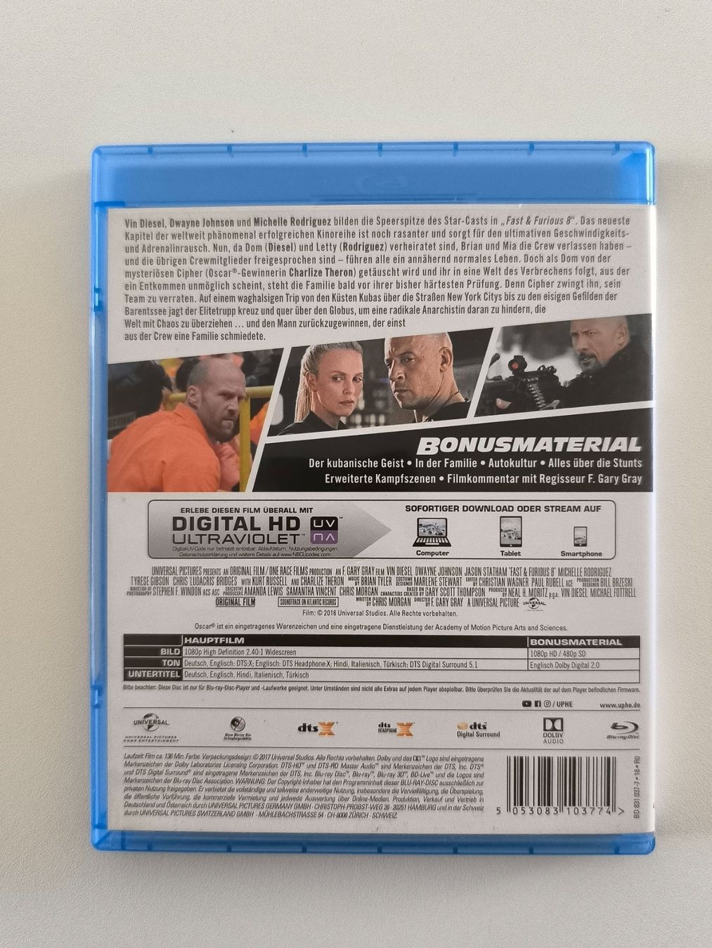 Tutti i DVDs: Blu-ray / Fast & Furious 8 – Usato da Muttenz venduto da hak_dsk9 2