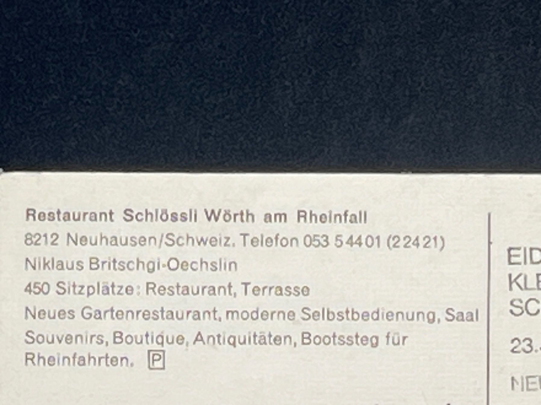 Cartoline postali: Ansichtskarte: Schlössli Wörth am Rheinfall – Usato da Widnau venduto da Brusi9 2