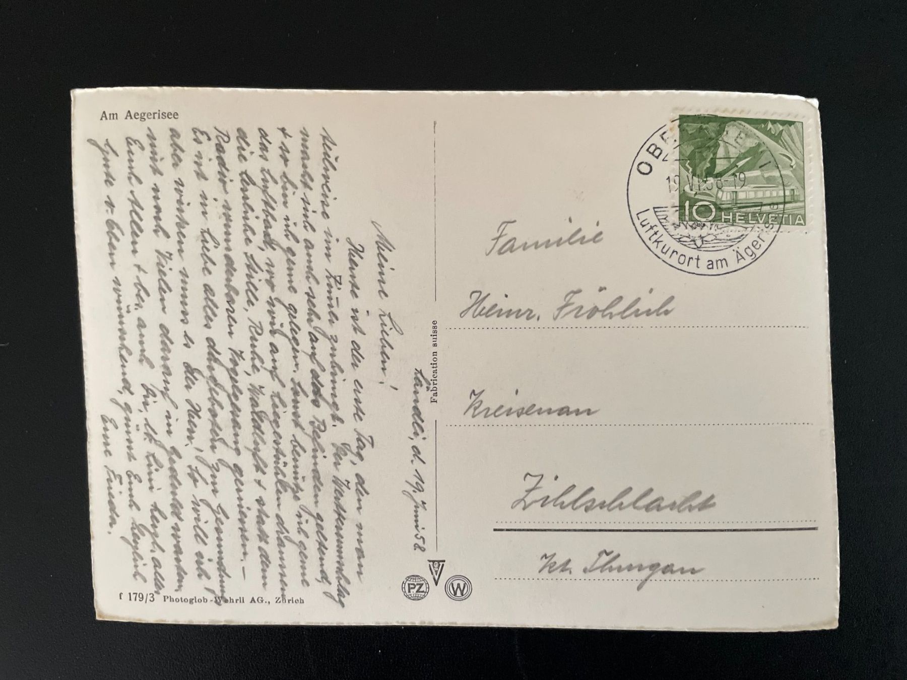 Cartoline postali: AK ZG am Aegerisee – Usato da Thal venduto da Danny82 1