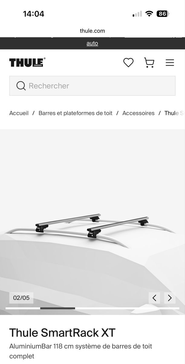 Thule Portapacchi: Barre de toit neuve Thule SmartRack XT 118 – Nuovo (secondo la descrizione) da Cuarny venduto da Titeval 4