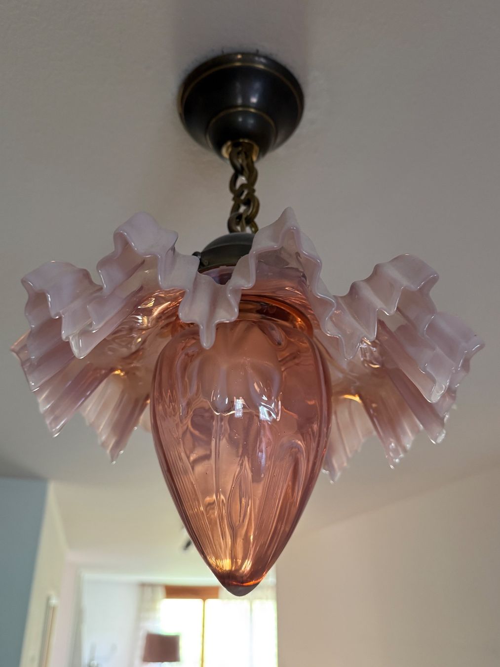 Lampadari & plafoniere: Hängelampe rosa Glas Art Déco Stil – Usato da Itingen venduto da uhu777 4