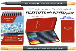 186.310 CDA Fibralo BRUSH Set 10 Filzstift mit Pinselspitze