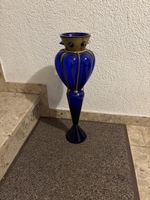 Blaue Glasvase
