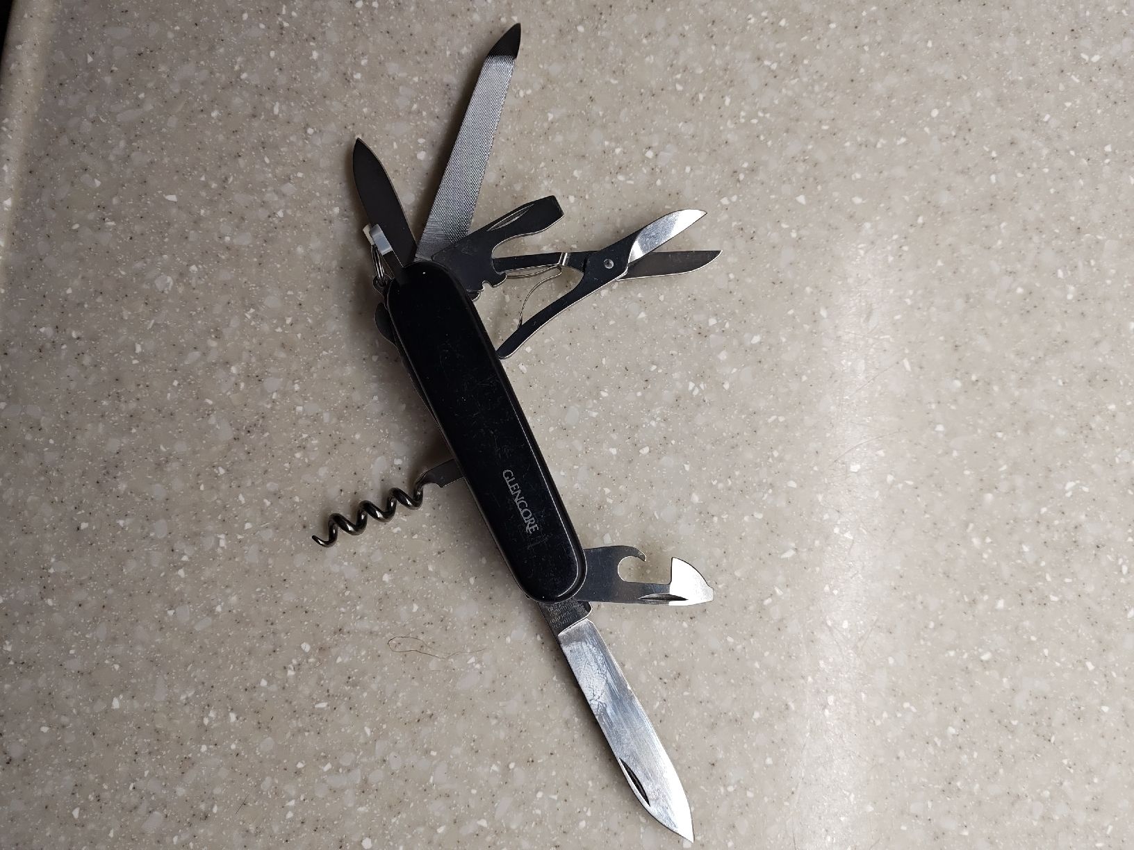 Victorinox Coltelli tascabile: Victorinox Sackmesser, schwarz, "Glencore" – Usato da Feldbach venduto da Gwaechshuus 2