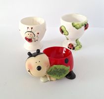 3 Eierbecher Marienkäfer