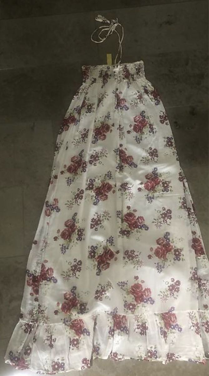 Vestiti: Langes halterloses Maxikleid aus Baumwolle – Usato da Basel venduto da anna123456789