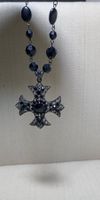 Collier style gothique avec pendantif croix Vintage