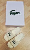 Lacoste Serve Slide 2.0 Pantoletten creme Gr. 43 NEU