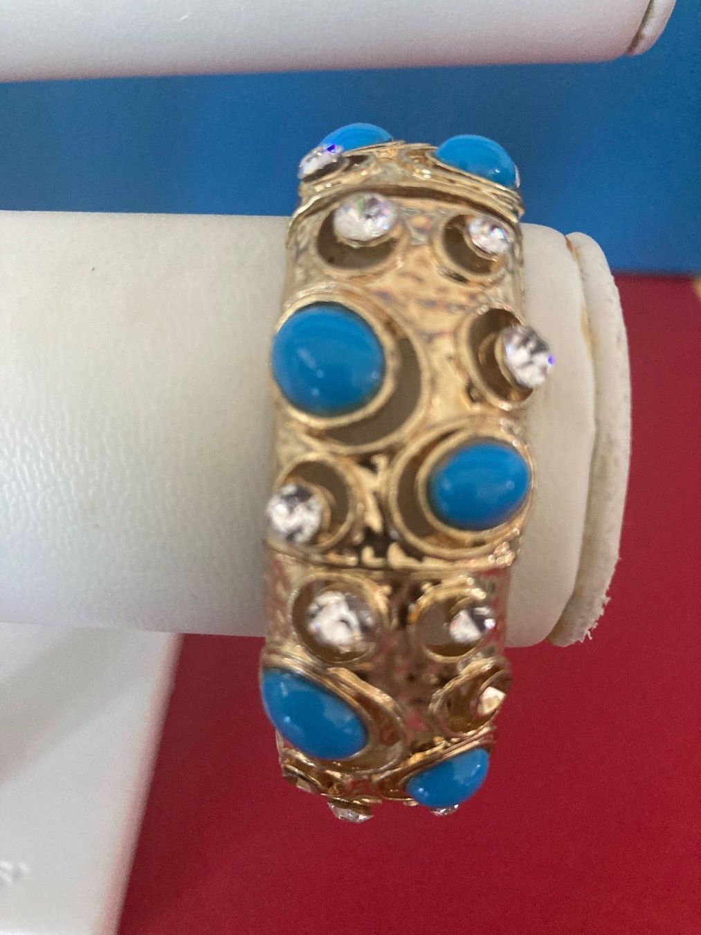Bracciali & Braccialetti: Armreif vergoldet blauer glitzer – Usato da Laufen venduto da Trendmarket 2