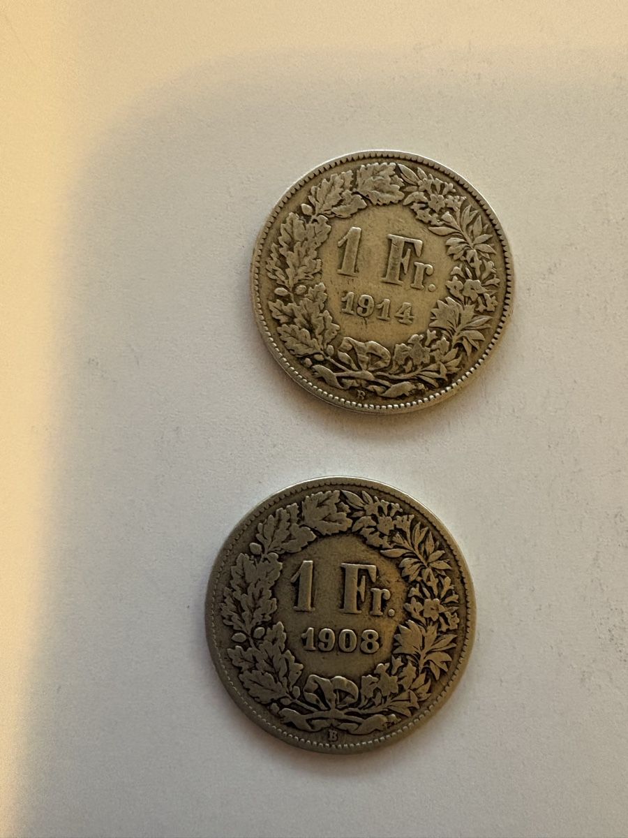 Tutti le monete: 1fr 1908 1914 – Usato da Murten venduto da Tzaugg 1