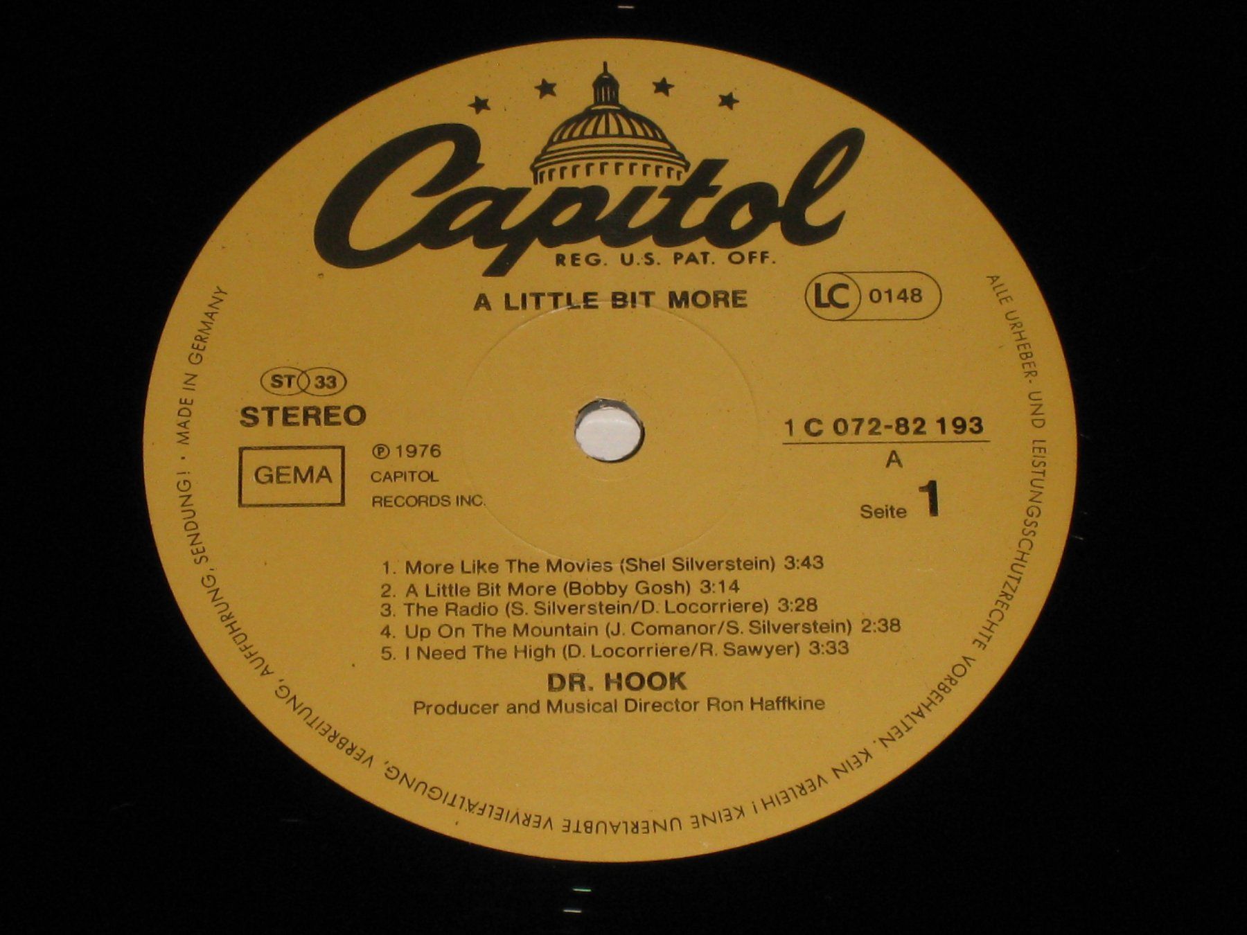 Dischi in vinile: LP - DR. HOOK - A LITTLE BIT MORE – Usato da Steckborn venduto da Quo7 1