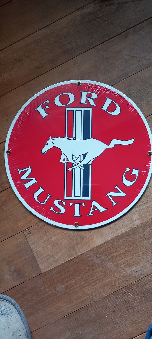 Ford Schilder: Blech Schild Ford Mustang  – Neu und originalverpackt aus Glattfelden von Kstock