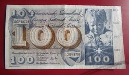 100er Note Serie 100F   - Nr. 48798 vom 7. März 1973