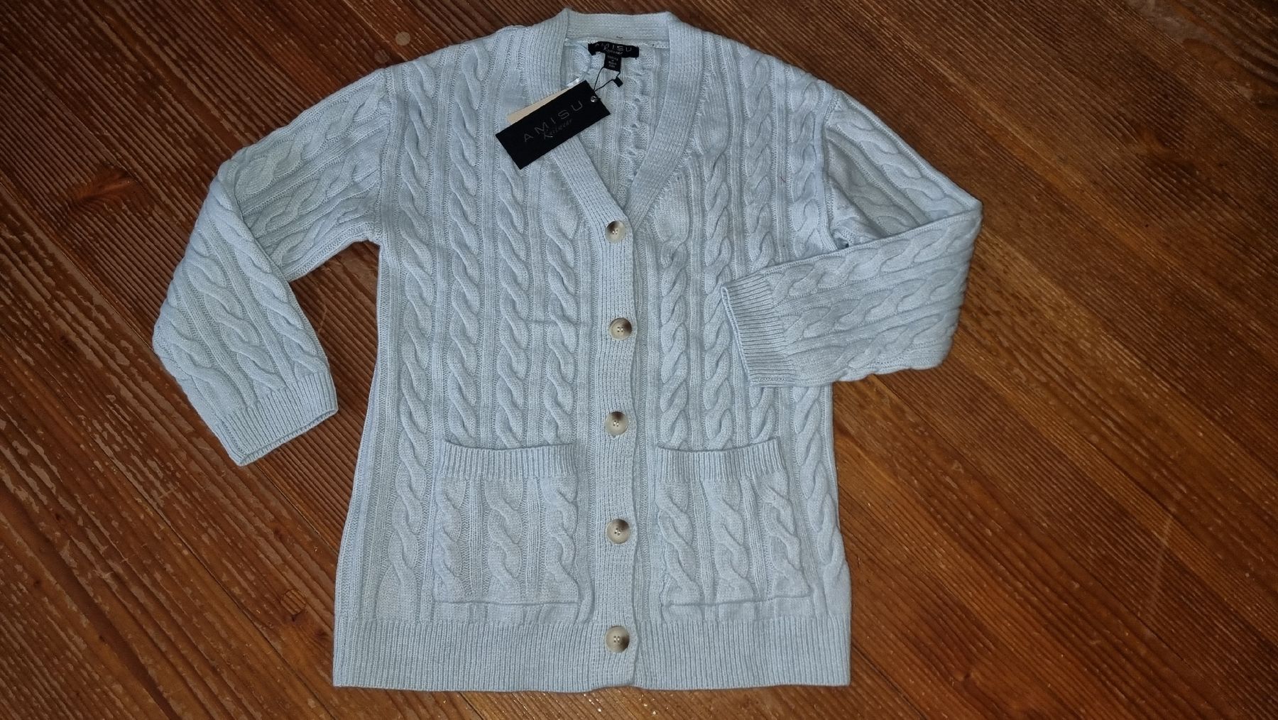 Giacche: Neue Strickjacke gr M hellblau kuschelig warm – Nuovo e nell'imballaggio originale da Wigoltingen venduto da Zuckerfee84