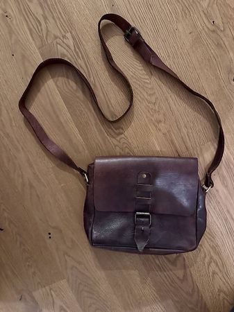 Ledertasche Umhängetasche Handtasche dunkelbraun 
