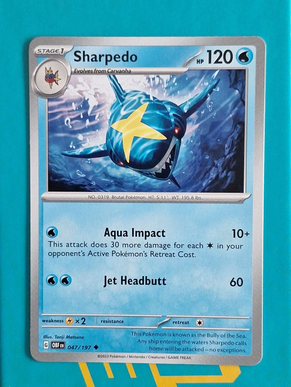 Pokémon Sammelbilder & Trading cards: Sharpedo - Pokemon Obsidian Flames – Gebraucht aus Altstätten SG von GGsGameshop