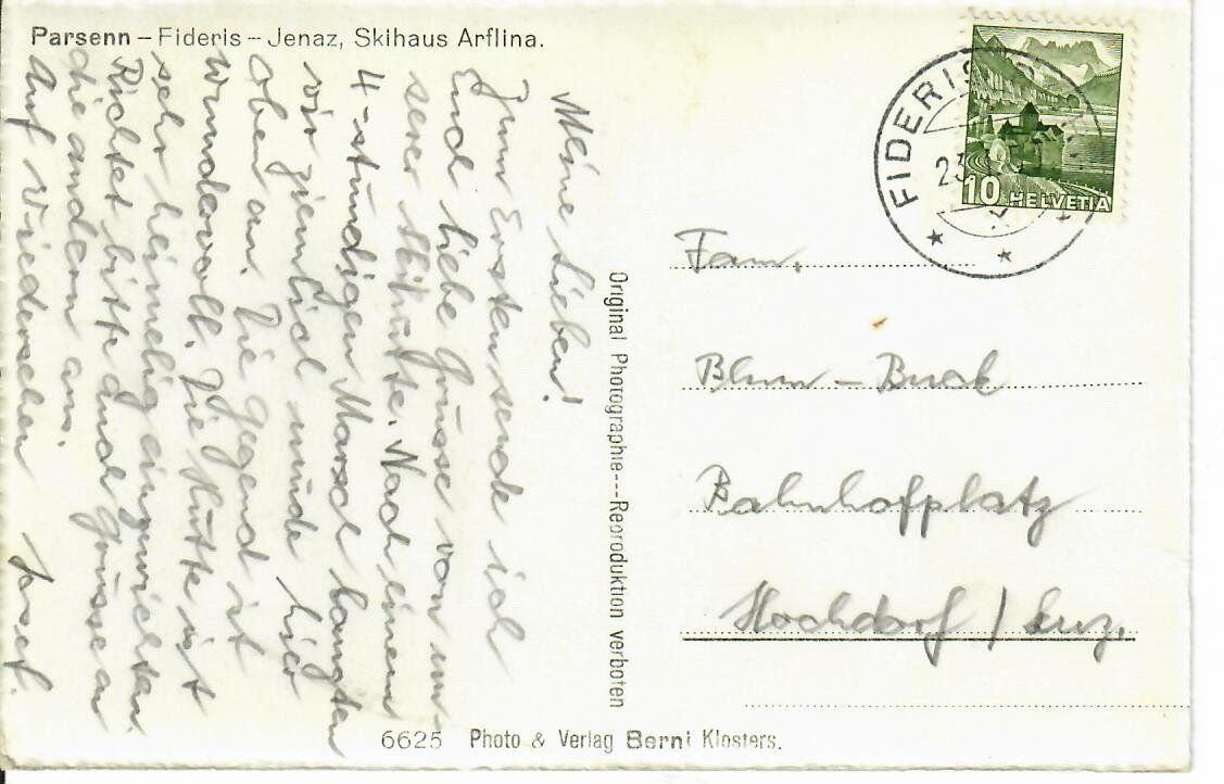 Cartes postales: Skihaus Arflina  - Parsenn – D'occasion à Hochdorf par Ziegel-16 1