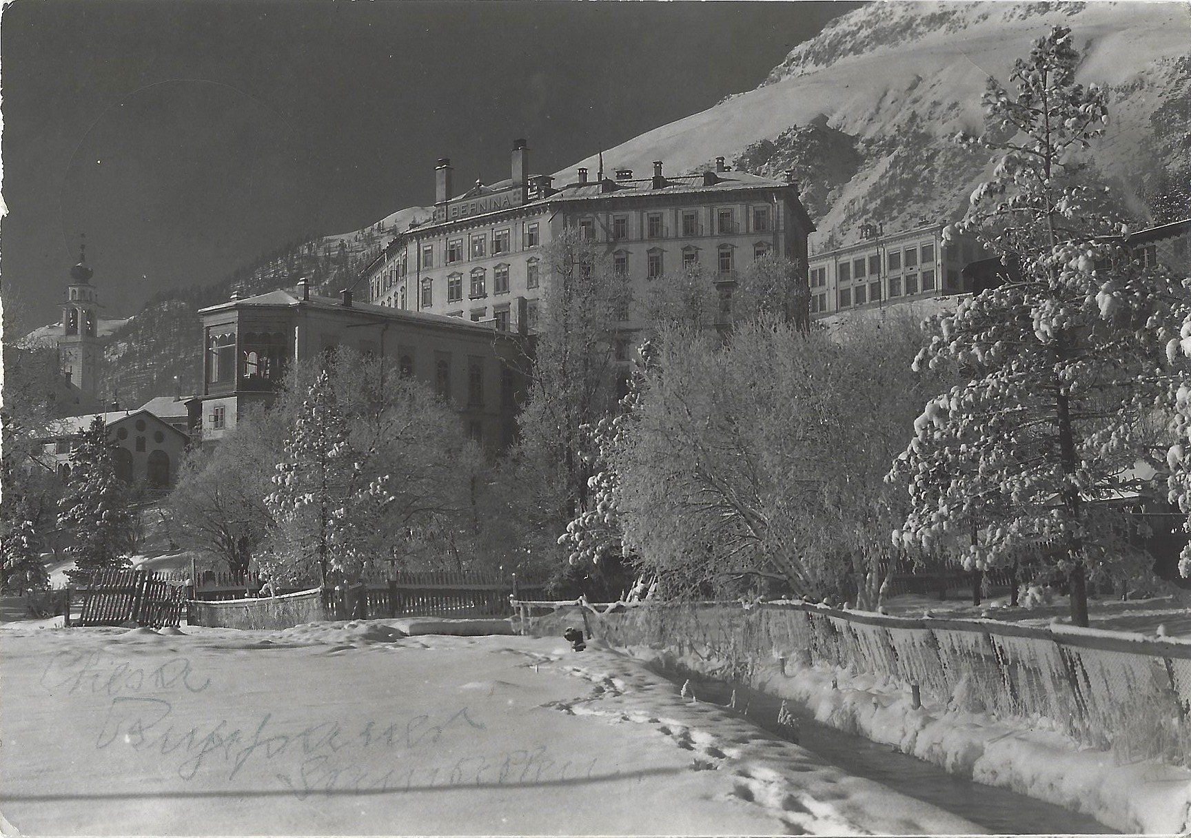 Cartoline postali: Samedan,  Hotel  Bernina – Usato da Bütschwil venduto da Jackson1A
