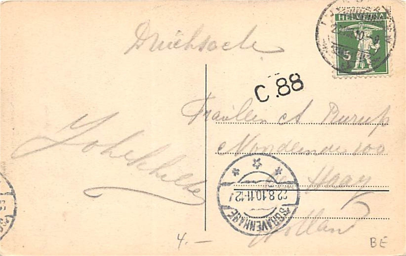 Ansichtskarten: Interlaken, Jungfrau – Gebraucht aus Ottikon b.Kemptth. von Neptun1974 1