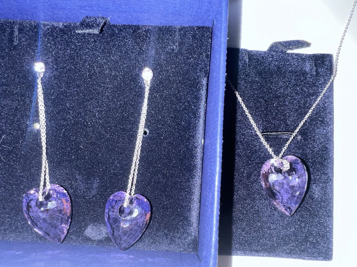 Swarovski Catenine: Swarovski Set Halskette und Ohrringe – Nuovo (secondo la descrizione) da Basel venduto da niki7v 2