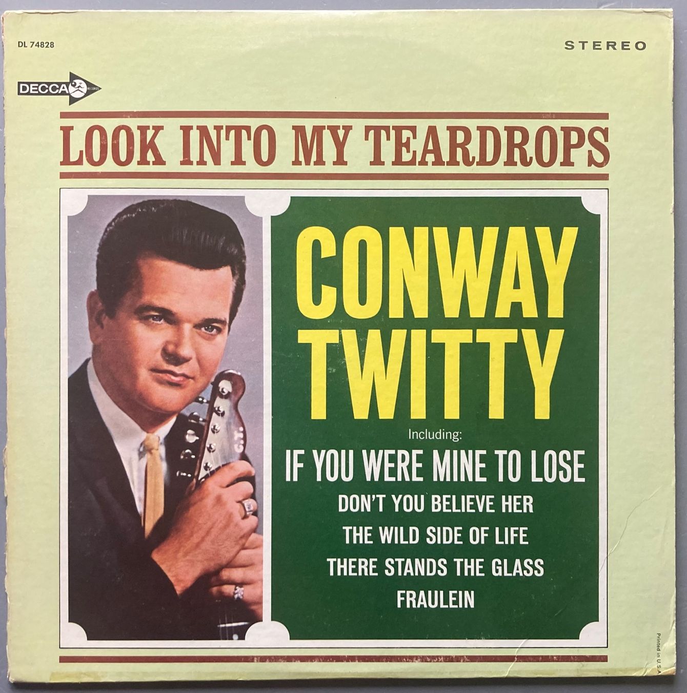 Dischi in vinile: CONWAY TWITTY - LOOK INTO MY TEARDROPS – Usato da Poliez-Pittet venduto da Newtown-Records