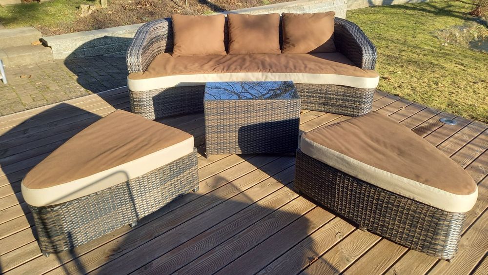 Rattan Lounge, Liege, Gartensofa (Polyrattan) gebraucht Kaufen auf