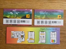 Crypto Stamp CHLI 3er Set Regenbogen: Version 1.0, 2.0 + 3.0