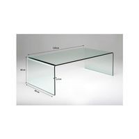 Exklusiver Monoblock Glas-Couchtisch (110x60x40 cm)