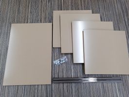 USM Haller Tablar Beige / Tablaren / Rückwand / Seitenwand