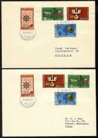 1954/316-319/2 Serien auf 2 FDC BERN+BERNE, dt + frz.(15881)