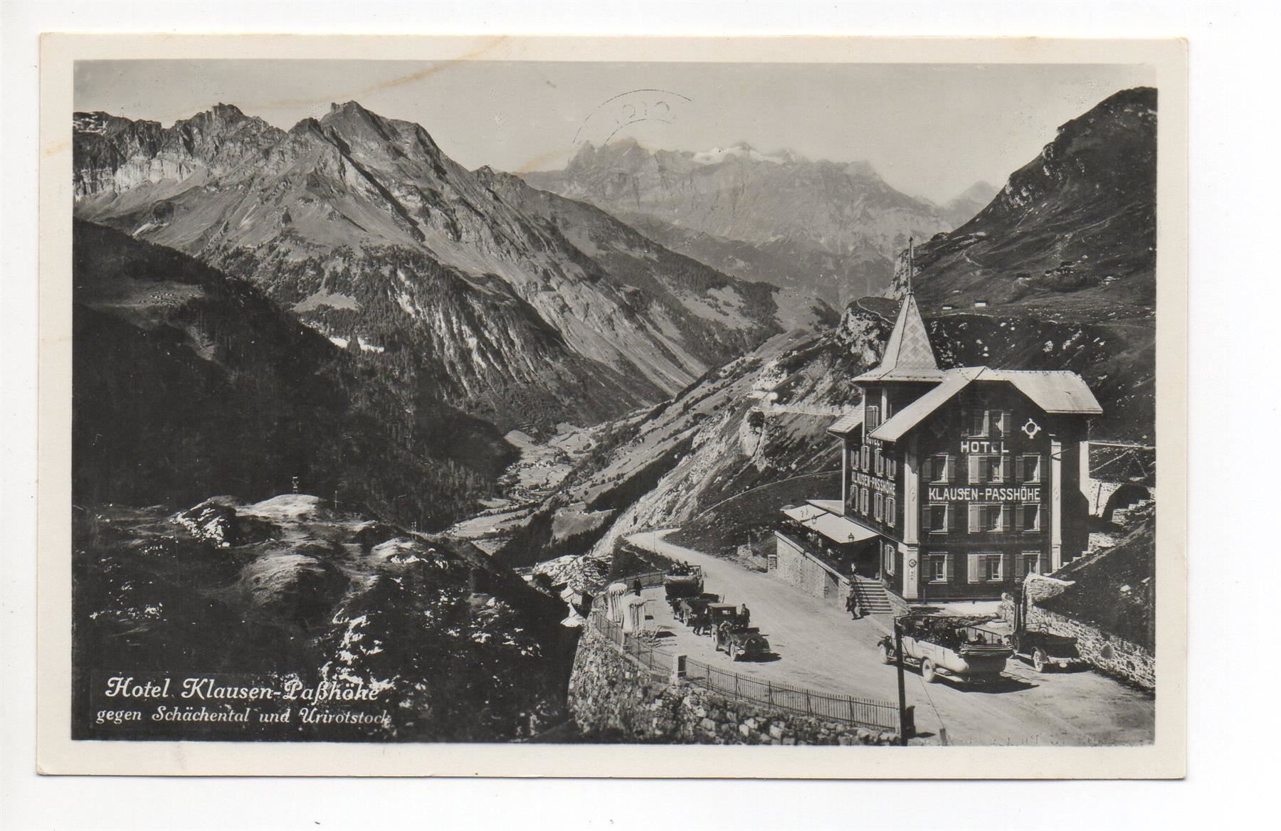 Cartoline postali: Hotel KLAUSEN-PASSHÖHE Postauto – Usato da Jona venduto da philajona