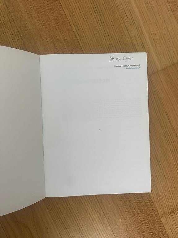 Bücher: Sportwissenschaft, T. Brauner, J. Müller, K. Beinert – Gebraucht aus Zürich von shana.gisler 1