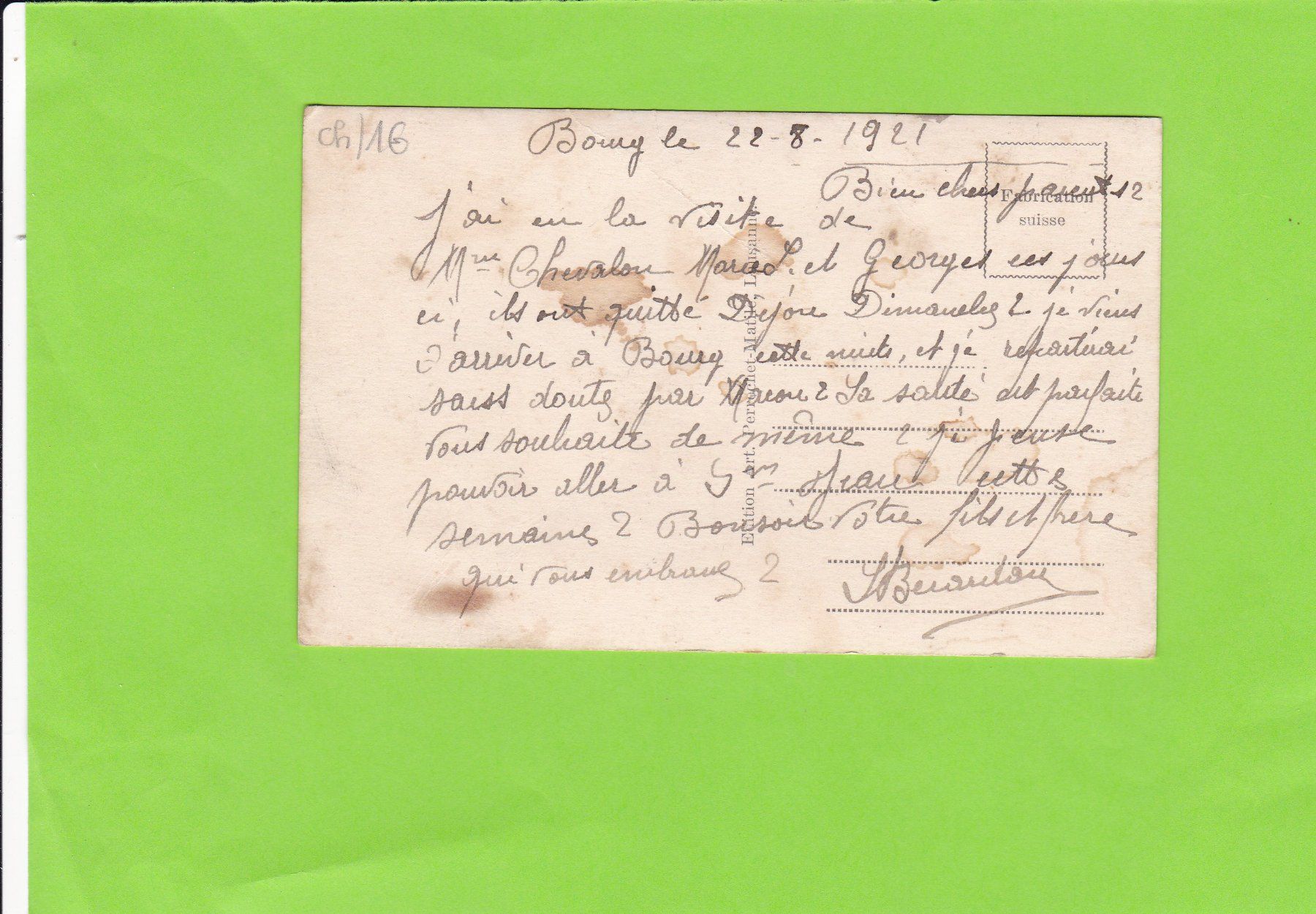 Cartoline postali: Vallorbe-Cascade du Day – Usato da St. Peterzell venduto da neckertal 1