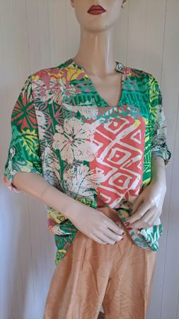 MADE IN ITALY y2k VtG Beach Tunikabluse Tunika Bluse M 38 40