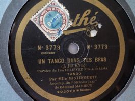Disque 78 tours Pathé saphir 30cm de Mistinguett - No 3773