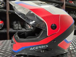 Casque Acerbis Offroad Reactive graffix rouge/blanc mat