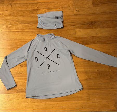 Dope Snow Funktionsshirt mit Schlauchschal hellblau