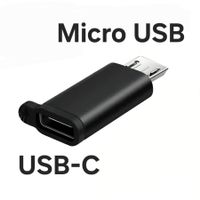 USB-C (female) <-> Micro USB (male) Adapter (fabrikneu, OVP)