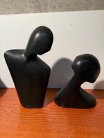 Abstract Figurines signed Set of 2 Black Used