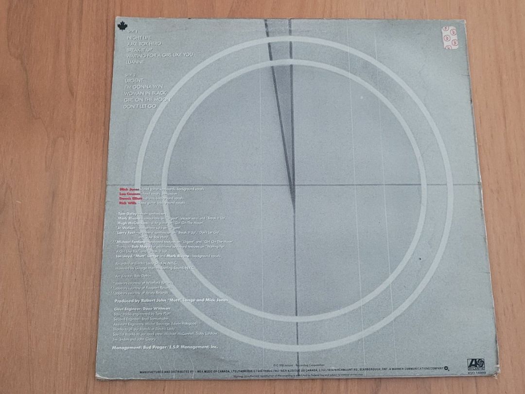 Dischi in vinile: LP  Foreigner – Usato da Martigny venduto da MZ-67 1