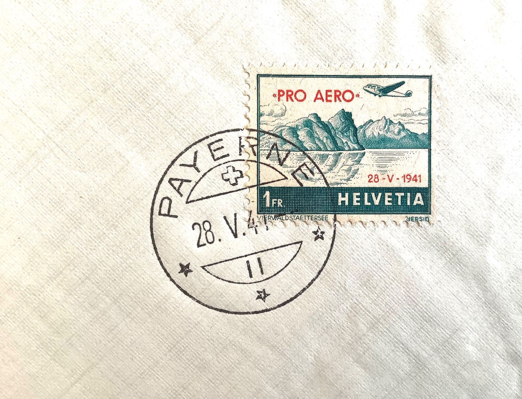 Tutti i francobolli: 1941 Pro Aero Brief - Payerne / Buochs – Usato da Liestal venduto da Skunk02 1