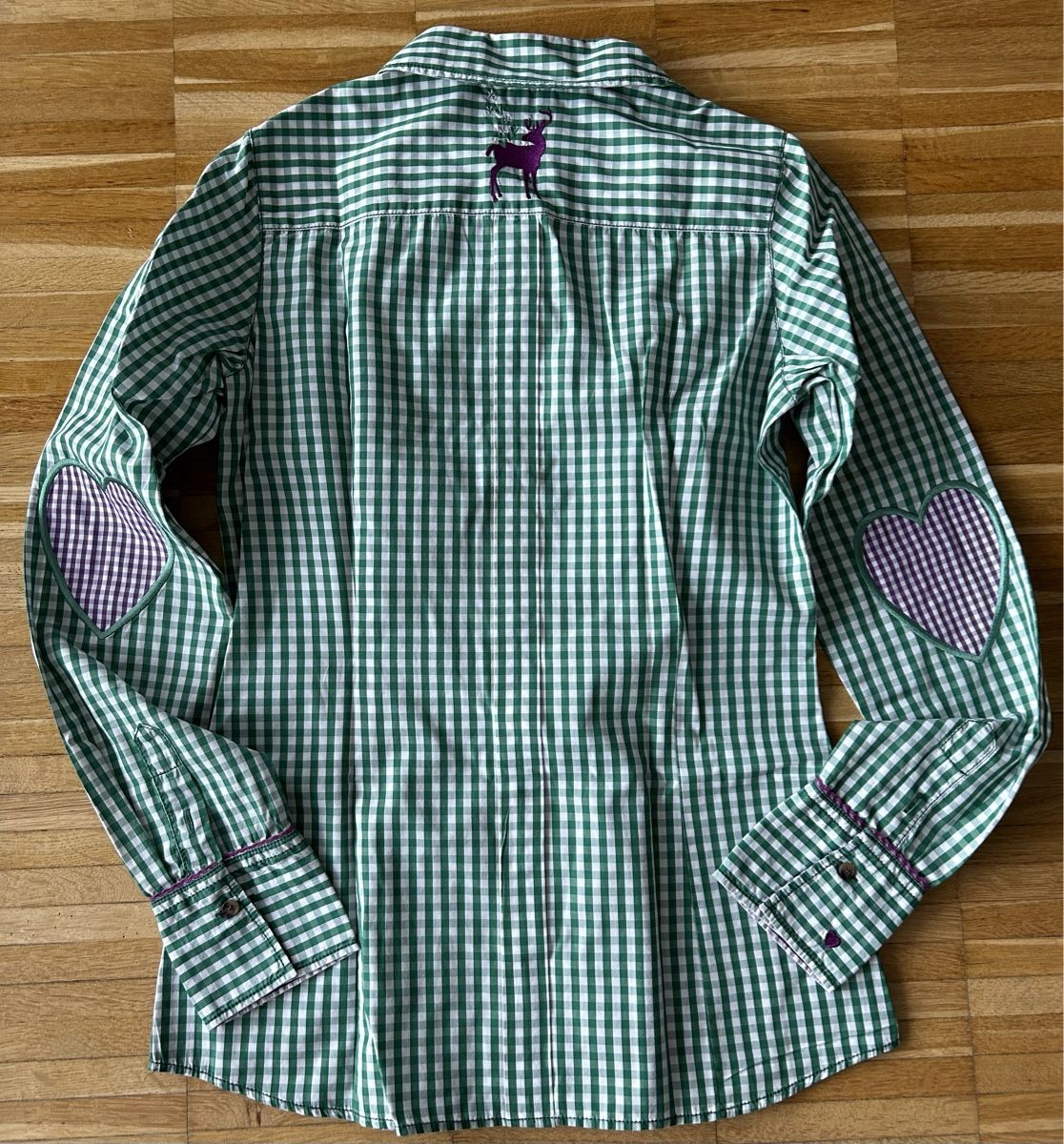 Blusen: Trachtenbluse grün/violett Gr. 34 – Gebraucht aus Bonstetten von Audreystyle 2