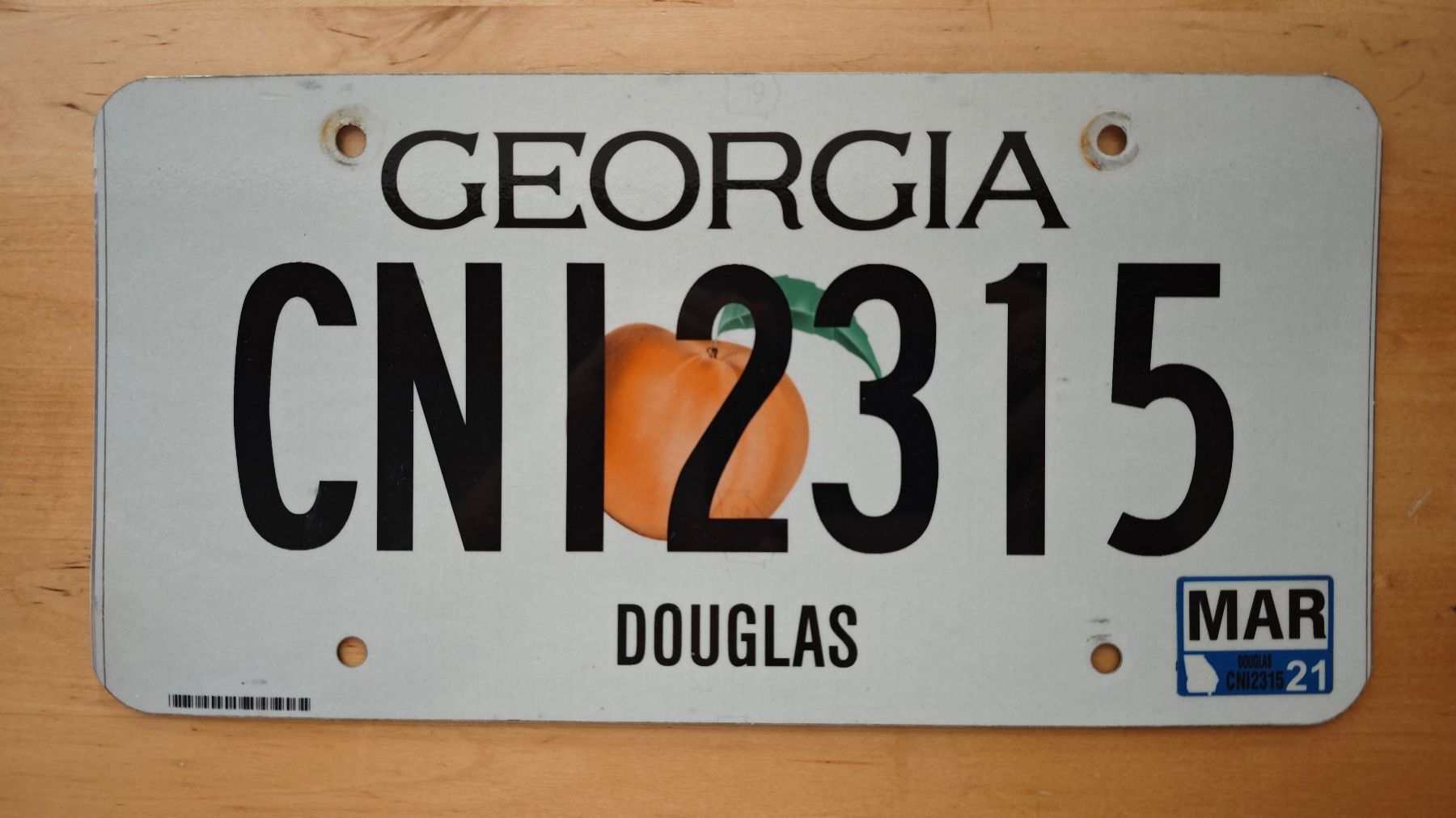 Schilder: US Licence plate Georgia State – Gebraucht aus YVERDON-LES-BAINS von CYBERSALE