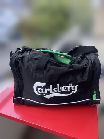 Carlsberg Sporttasche schwarz grün Reisetasche