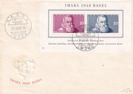 W31 auf Brief mit Sonderstempel IMABRA Basel 29.VIII.48